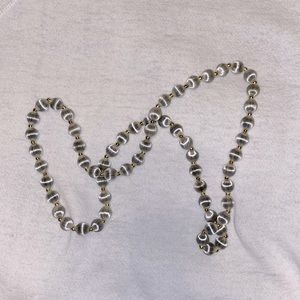 Satin Wrapped Beaded Costume Jewelry Necklace